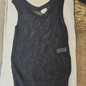 Nicole Miller Black Knit Tank Top